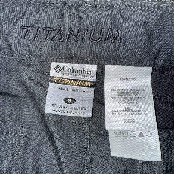 Columbia Titanium Cargo Pants Women's Sz 8 Gray Low Rise Active Fit Used - Picture 3 of 6